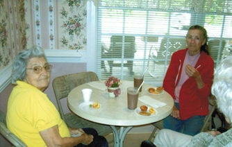 Two Women Looking At The Camera